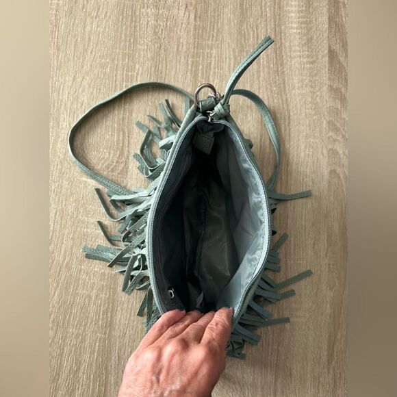 NWOT … Sassy Suede TASSELED Crossbody - Picture 3 of 4